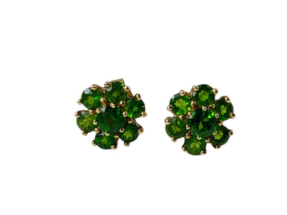 9ct Gold Diopside Earrings