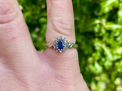 9ct Gold Sapphire & Diamond Ring