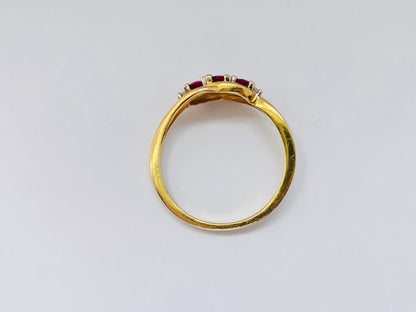 9ct Gold Ruby & Diamond Ring