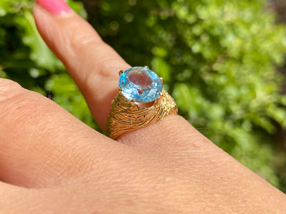 Vintage 9ct Gold Topaz Ring