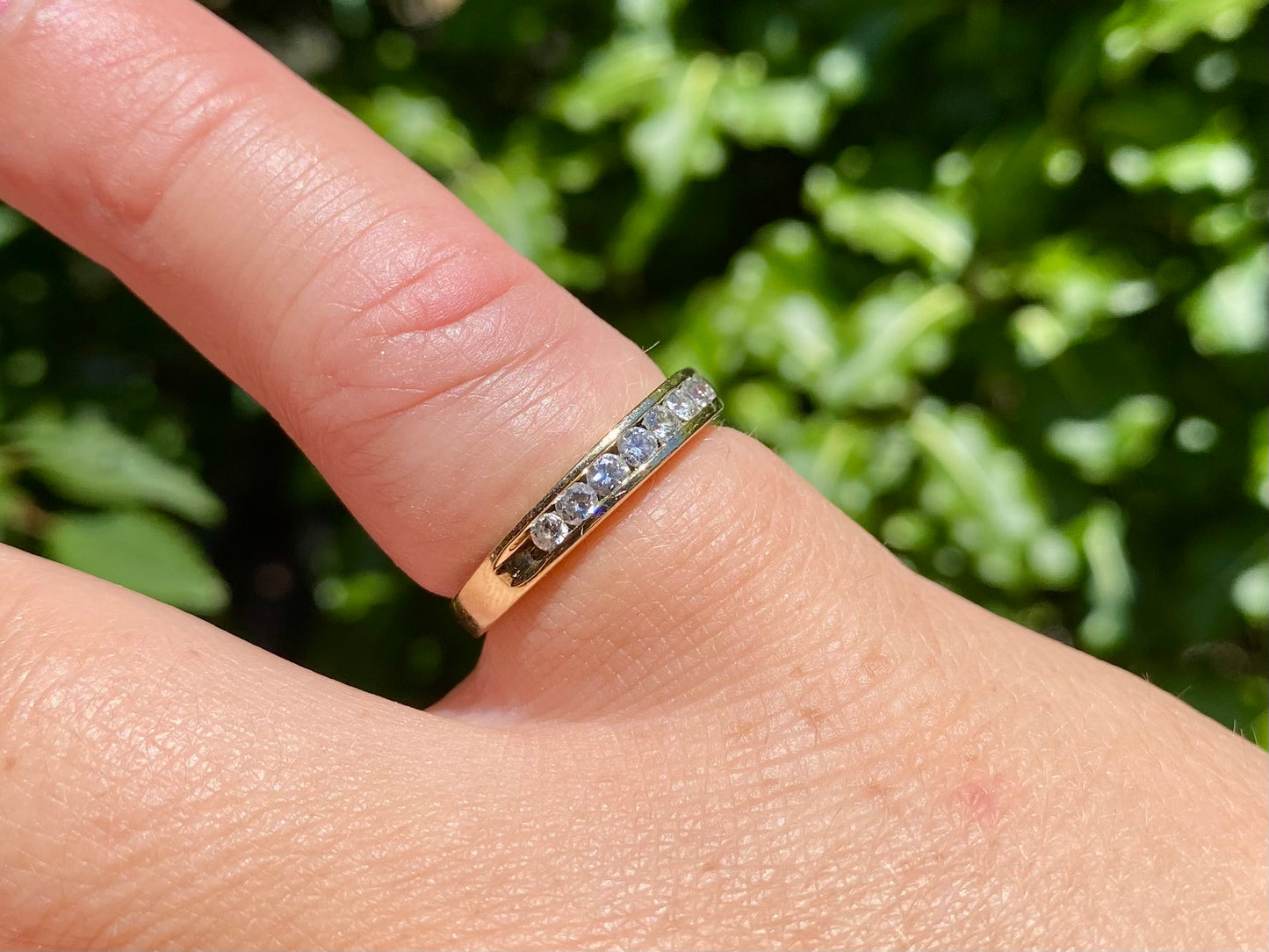 Vintage 9ct Gold Nine-Stone Diamond Ring