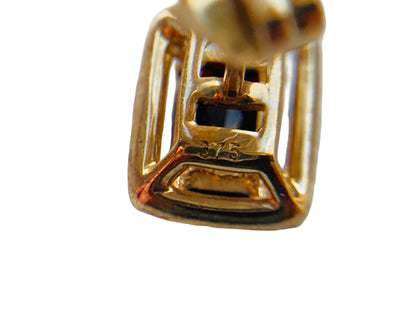 9ct Gold Garnet & Diamond Earrings