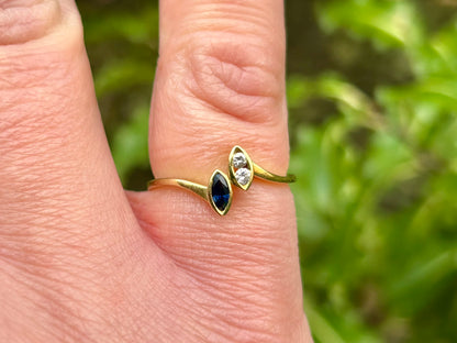 18ct Gold Sapphire & Diamond Ring