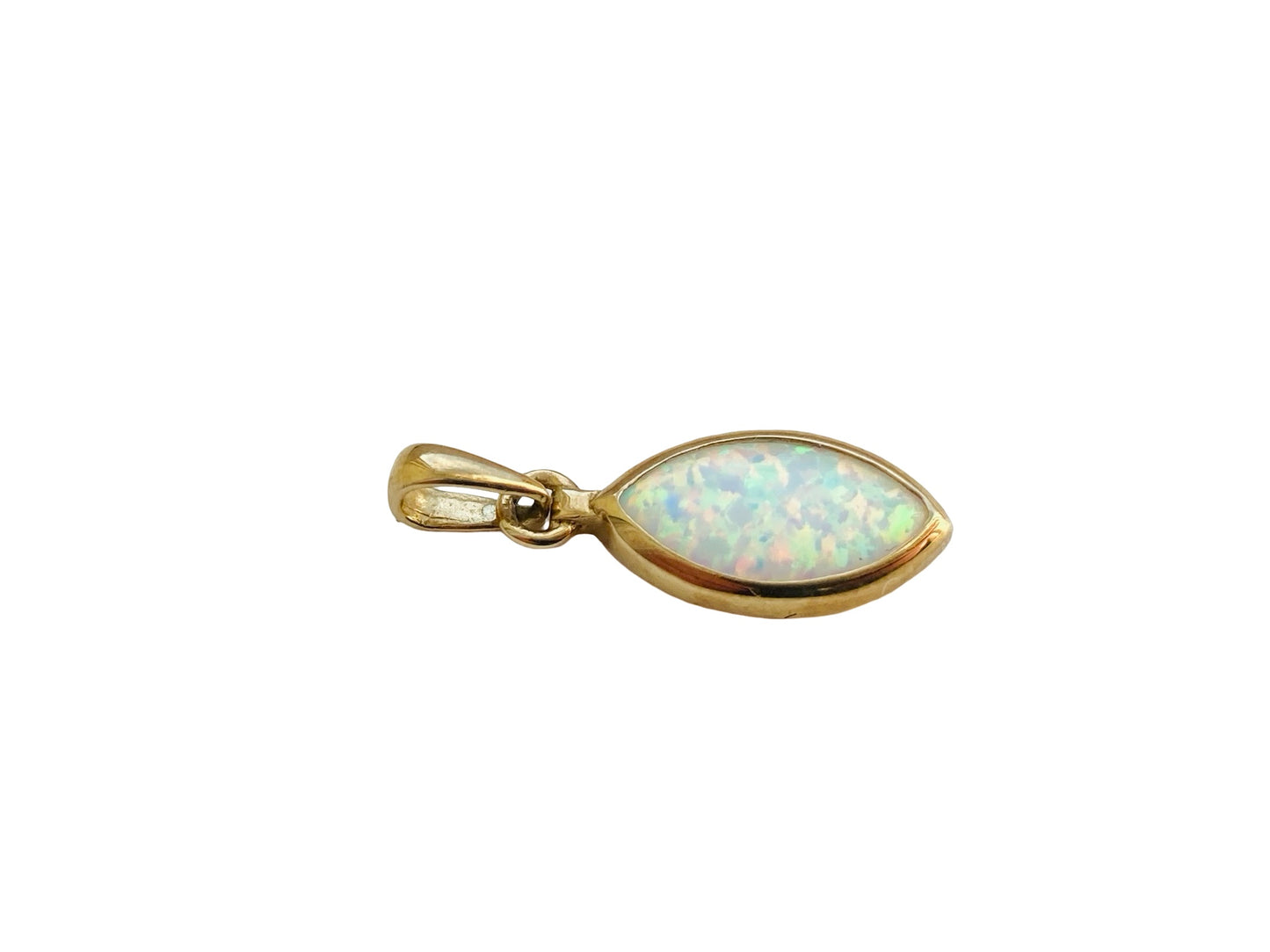 9ct Gold Synthetic Opal Pendant