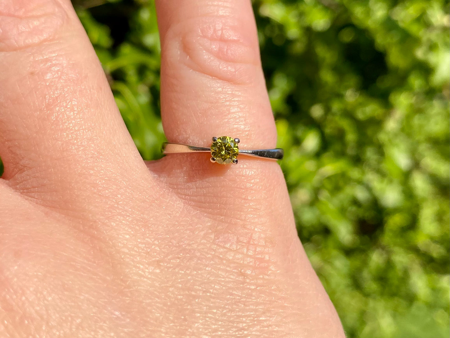 18ct Gold Yellow Diamond Solitaire Ring