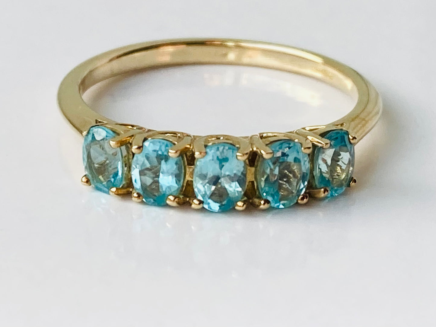 9ct Gold Blue Zircon Ring