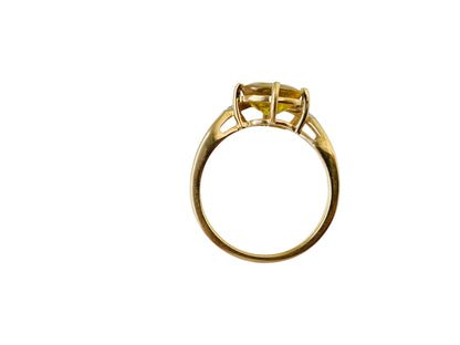 9ct Gold Sphene & Diamond Ring