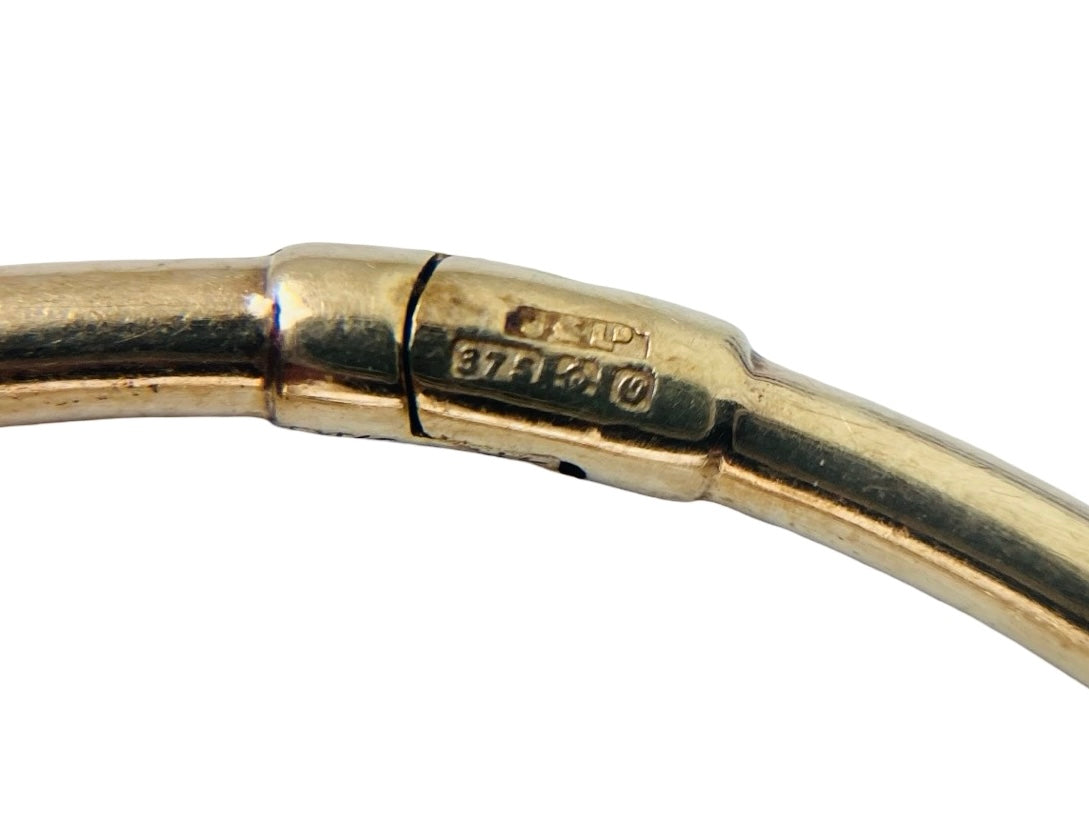 9ct Gold Sapphire & Diamond Bangle