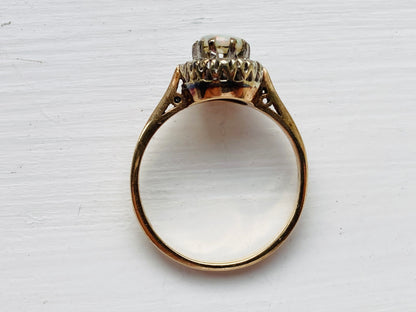 Vintage 9ct Gold Opal & Diamond Ring