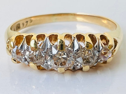 Antique 18ct Gold Five-Stone Diamond Ring