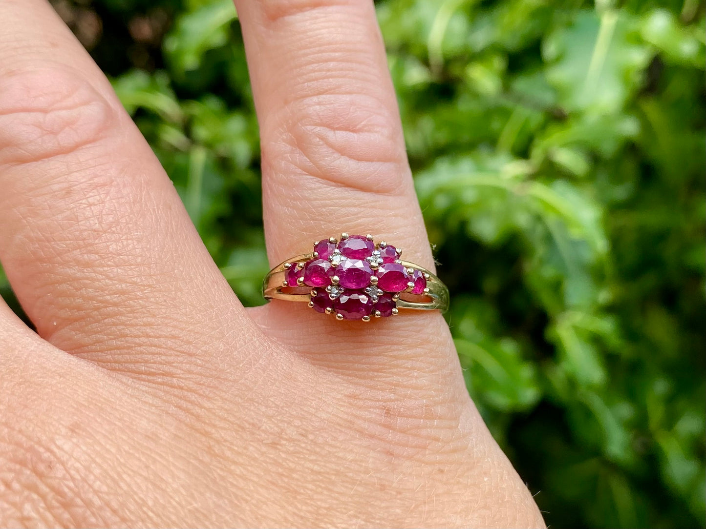 9ct Gold Ruby & Diamond Ring