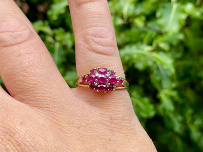 9ct Gold Ruby & Diamond Ring