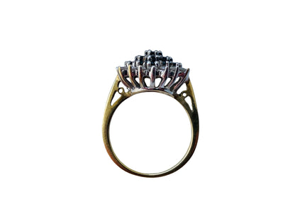 9ct Gold Black & White Diamond Ring