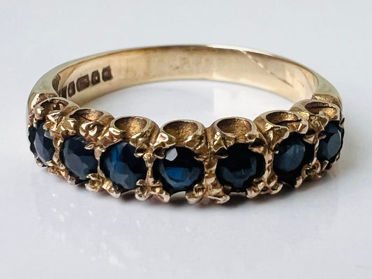 Vintage 9ct Gold Sapphire Ring