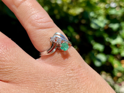 14ct Gold Emerald & Diamond Ring