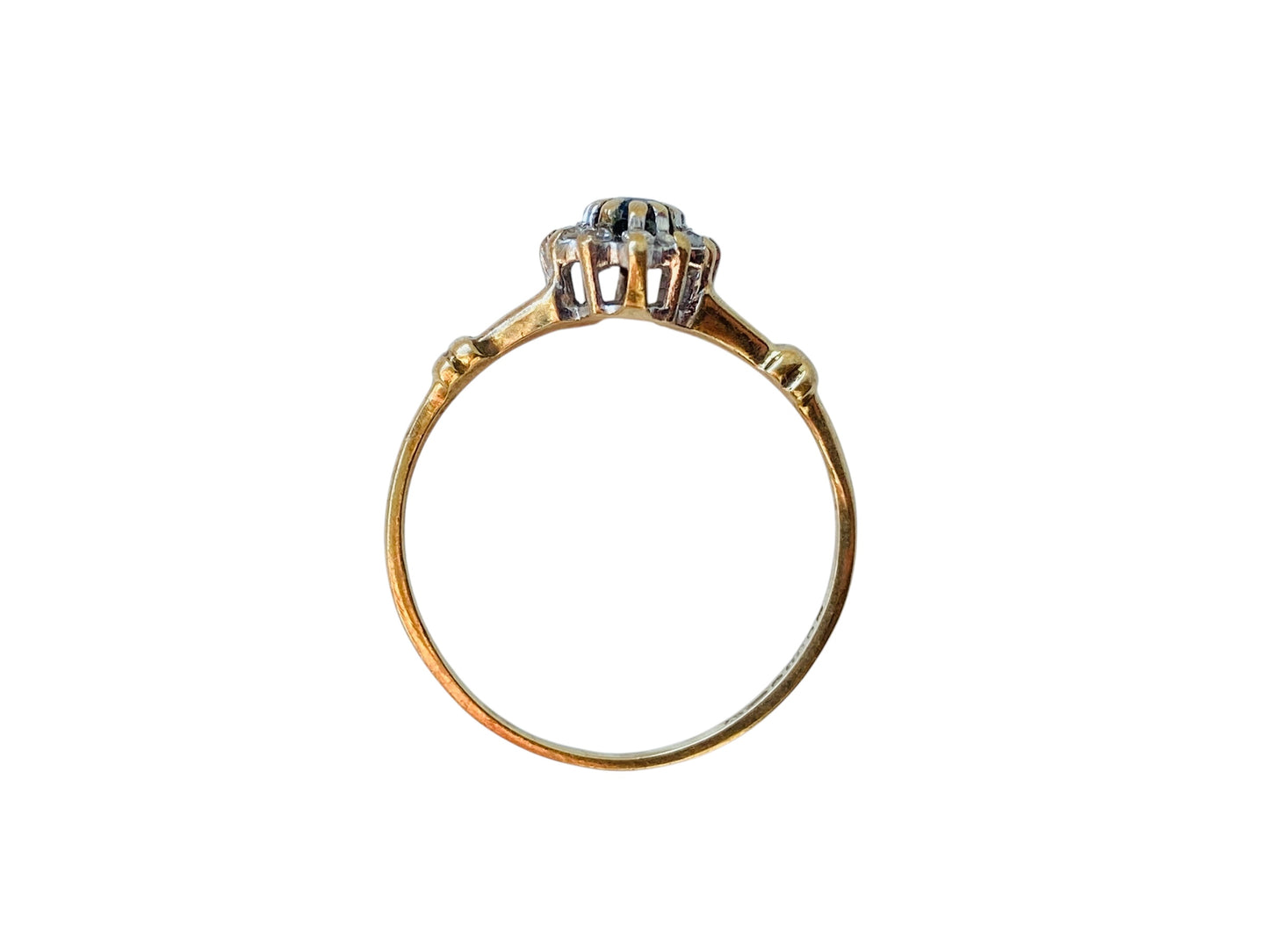 Vintage 9ct Gold Sapphire & Diamond Ring