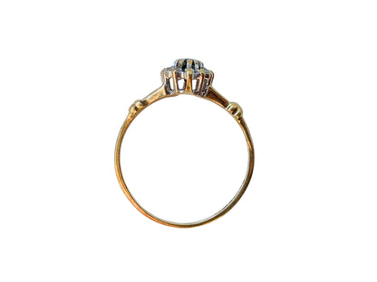 Vintage 9ct Gold Sapphire & Diamond Ring