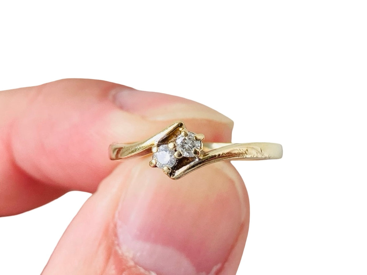 9ct Gold Toi Et Moi Two-Stone Diamond Ring