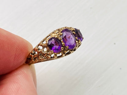 9ct Gold Amethyst Ring