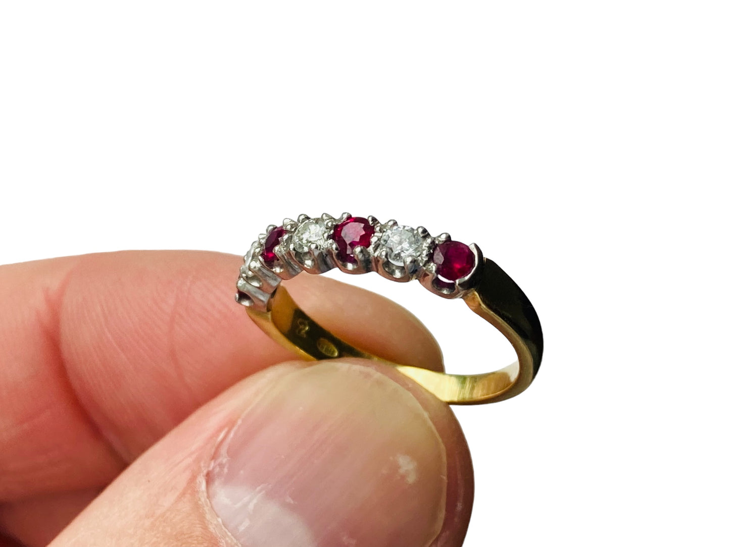 18ct Gold Ruby & Diamond Ring