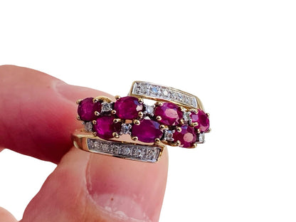 9ct Gold Ruby & Diamond Ring