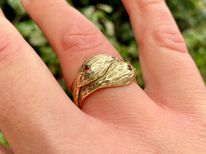 Vintage 9ct Gold Snake Ring