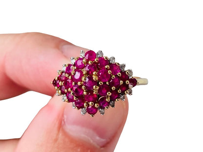 9ct Gold Ruby & Diamond Ring