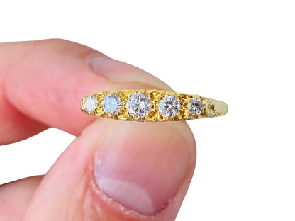 Vintage 18ct Gold Five-Stone Diamond Ring