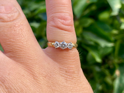 18ct Gold Three-Stone Diamond Ring