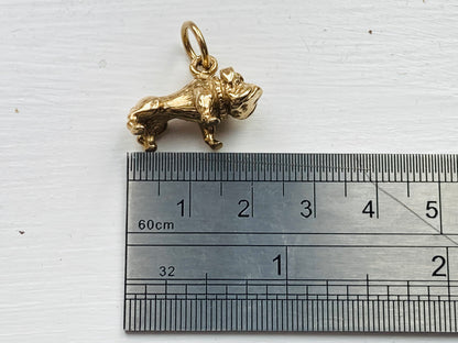 9ct Gold Bulldog Pendant