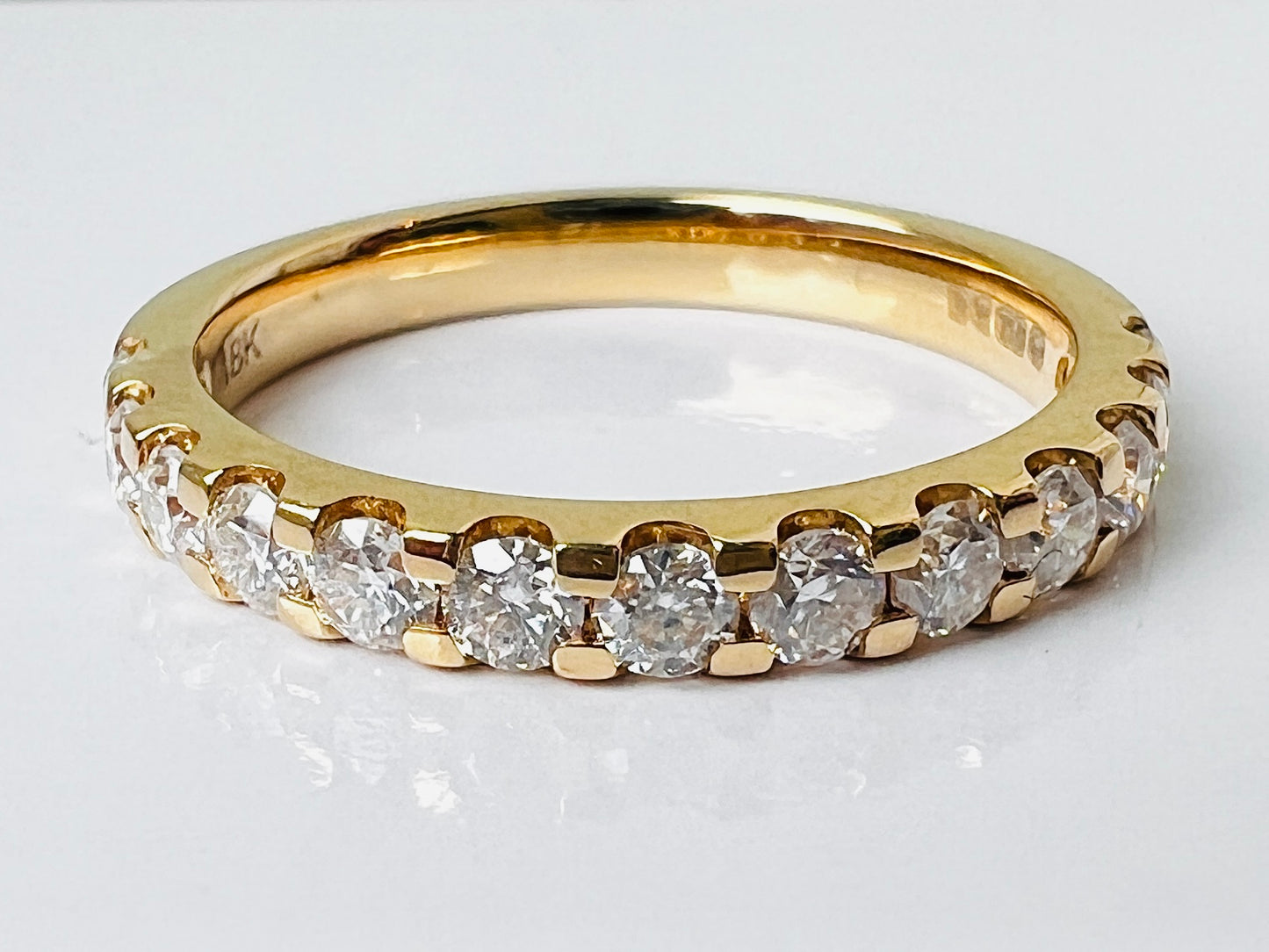 18ct Gold Half Band Diamond Ring