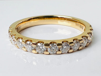 18ct Gold Half Band Diamond Ring