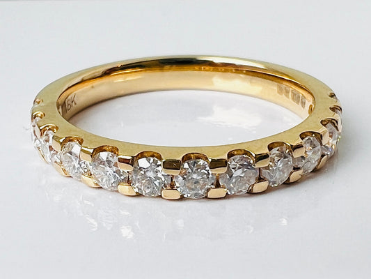 18ct Gold Half Band Diamond Ring