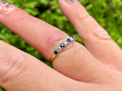 Vintage 18ct Gold Sapphire & Diamond Ring