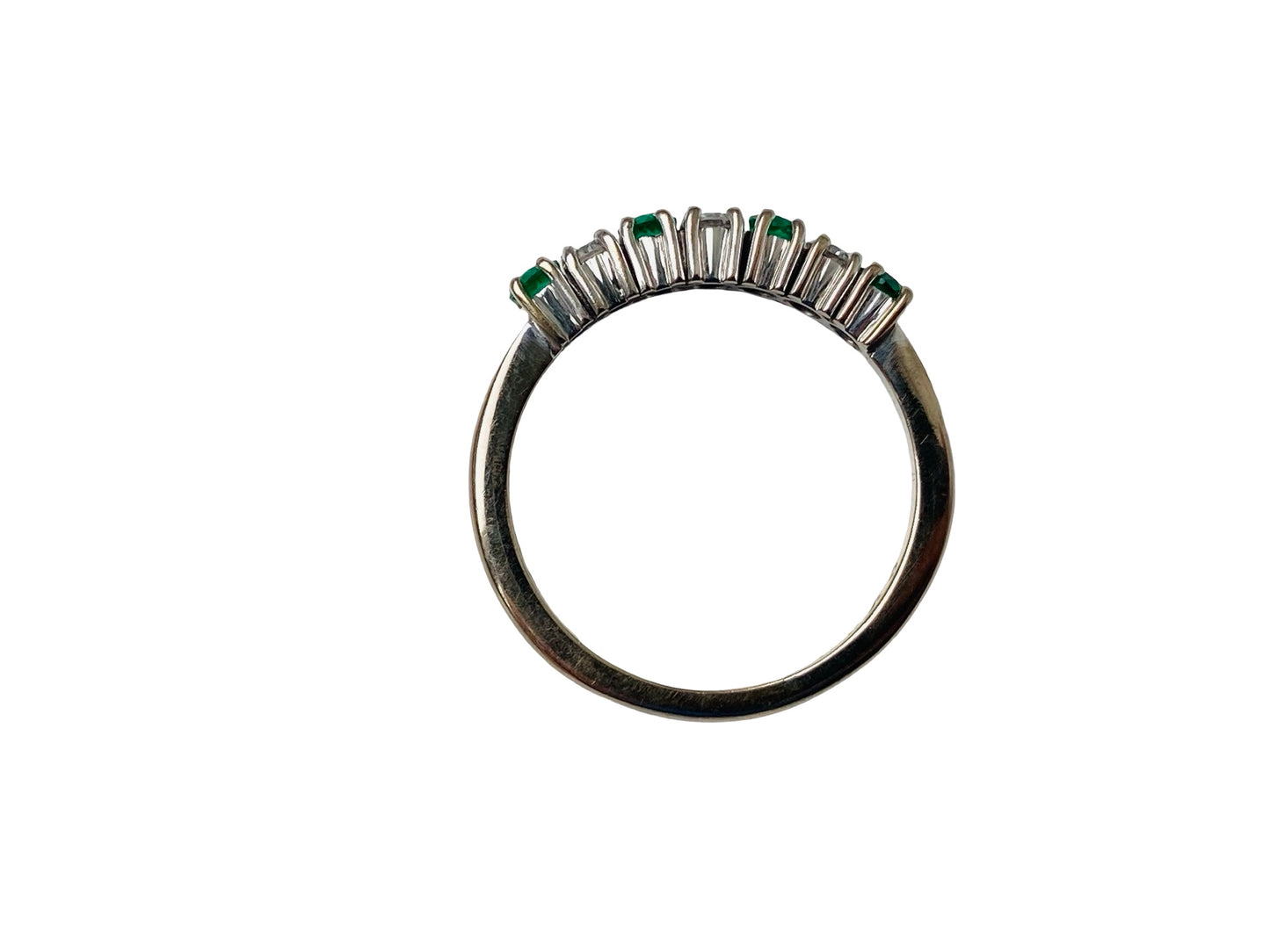 Vintage 18ct Gold Emerald & Diamond Ring