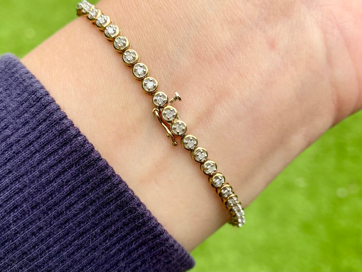 9ct Gold Diamond Bracelet