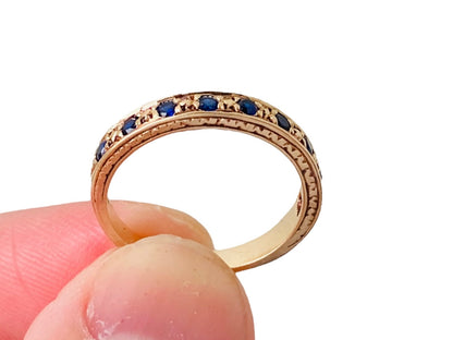 Vintage 9ct Gold Sapphire Ring