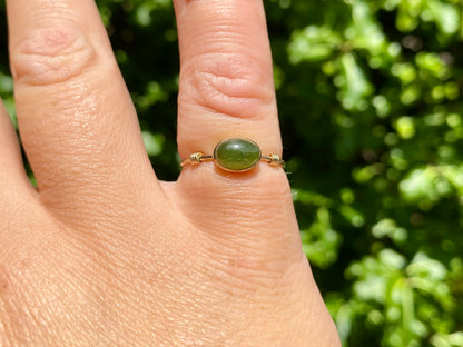 Vintage 9ct Gold Jade Ring