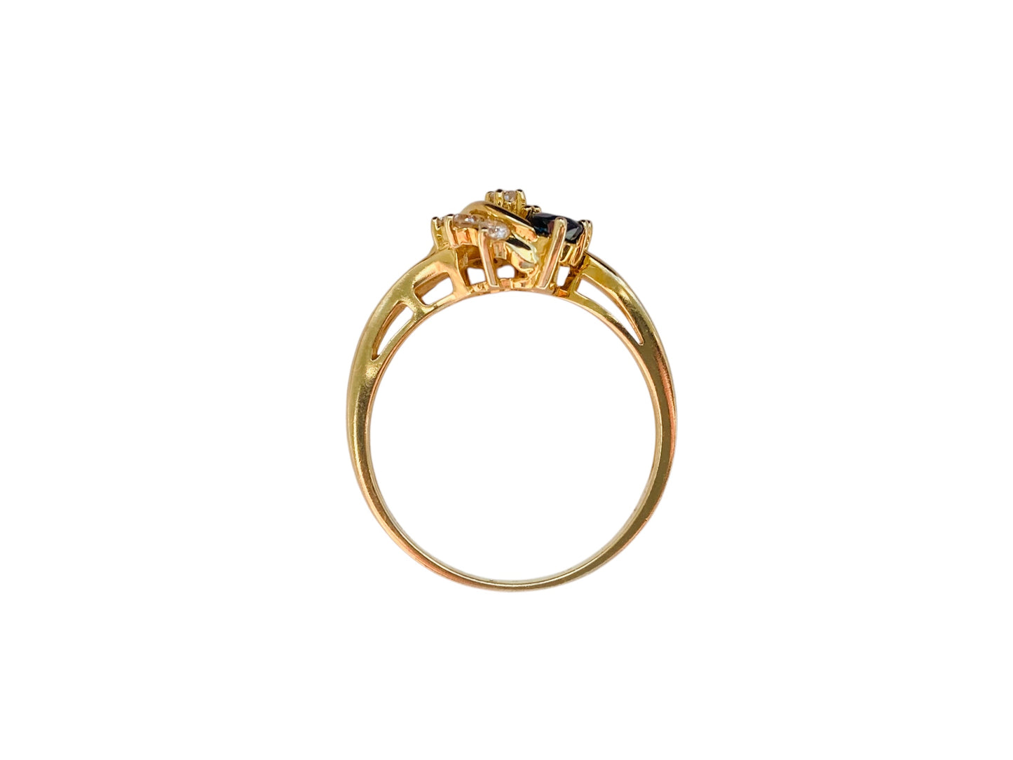 14ct Gold Sapphire & Diamond Ring