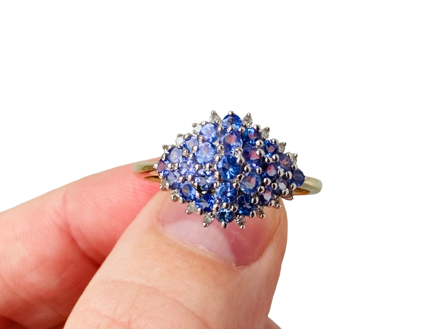 9ct Gold Tanzanite & Diamond Ring