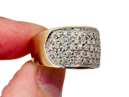 9ct Gold Diamond Pave Ring