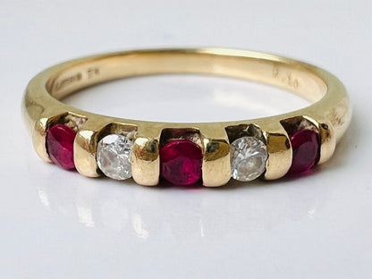 9ct Gold Ruby & Diamond Ring