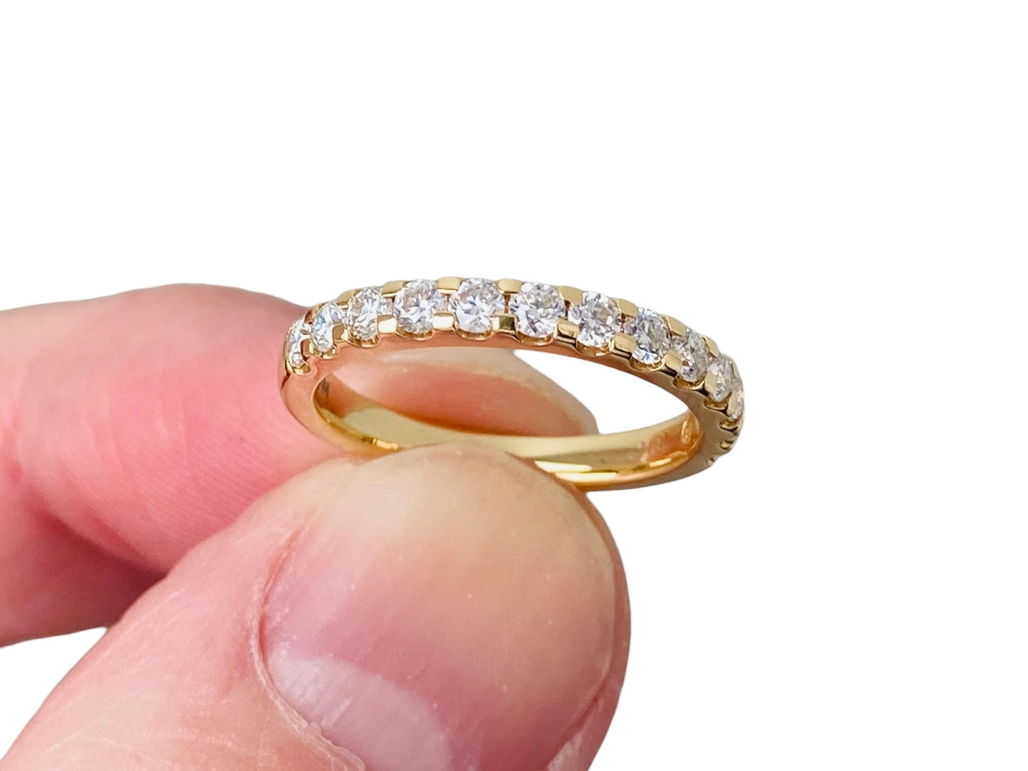 18ct Gold Half Band Diamond Ring