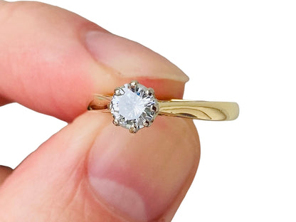 Vintage 18ct Gold Diamond 0.50ct Solitaire Ring