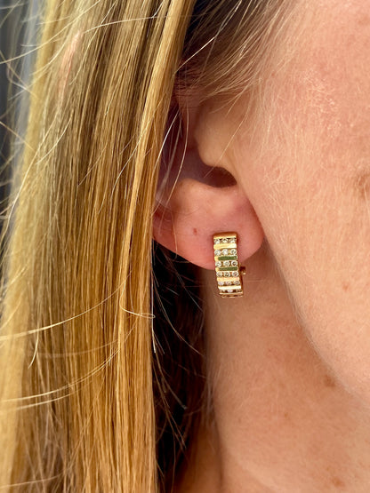 9ct Gold Diamond Earrings