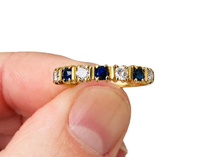 Vintage 18ct Gold Sapphire & Diamond Ring