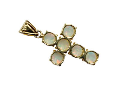 14ct Gold Opal Cross
