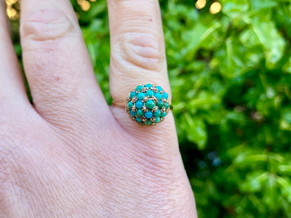 Vintage 9ct Gold Turquoise Ring