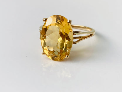 9ct Gold Citrine Ring