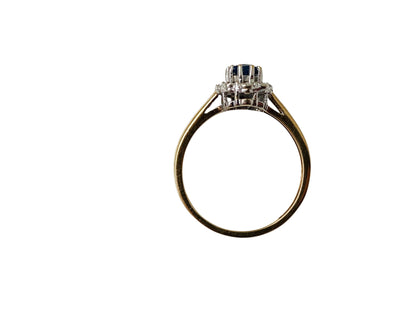 9ct Gold Sapphire & Diamond Ring